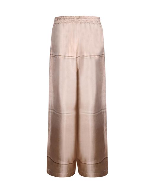 Pierre Louis Mascia Pink Wide-Leg Floral Print Pants