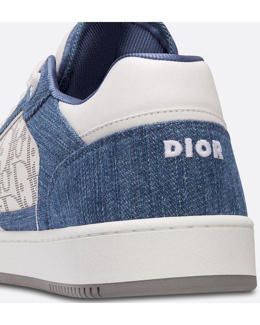 Dior Blue Homme Oplique Printed Low-Top Sneakers for men