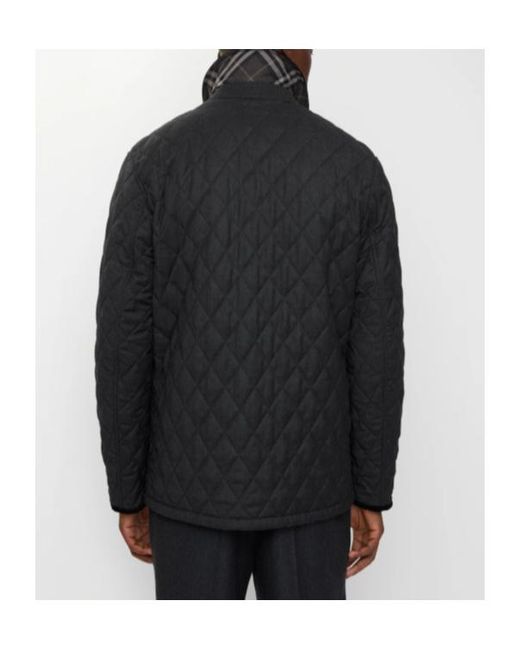 Burberry Black Long Sleeved Quilted Barn Jacket for men
