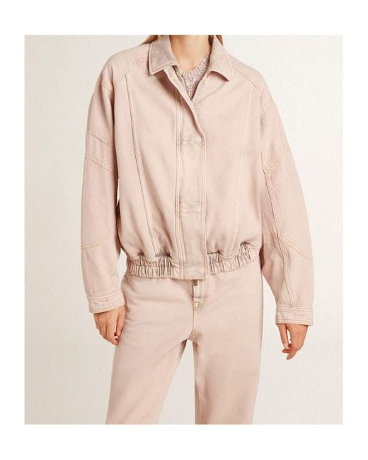 Golden Goose Deluxe Brand Natural Elasticated Waist Bomber Jacket