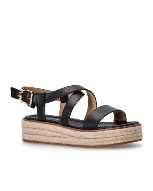 MICHAEL Michael Kors Black Lynn Platform Espadrille Sandals