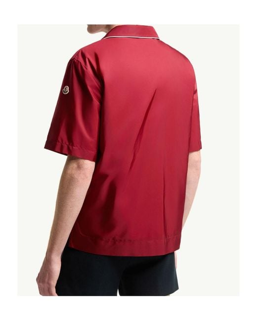 Moncler Embroidered Logo Short Sleeve Shirt for men