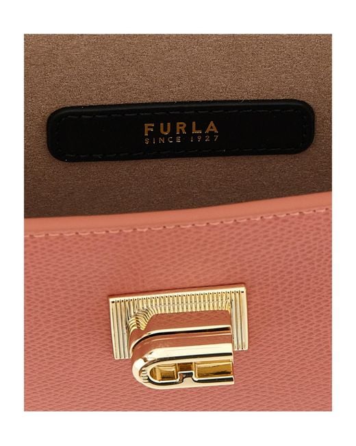 Furla Pink Mini 1927 Leather Crossbody Bag