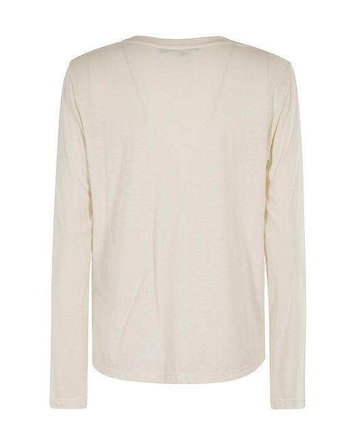 Seventy White Long Sleeved Crewneck Jersey T-Shirt