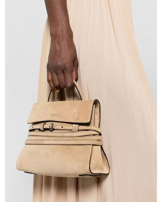 Moschino Natural Belt-Detail Mini Bag