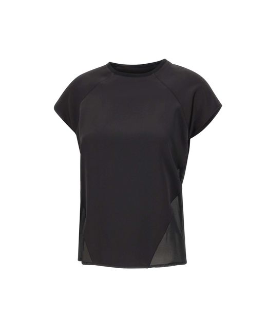 Liu Jo Black Short-Sleeved Crewneck Top