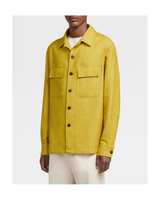 Zegna Yellow Undershirt Coat for men