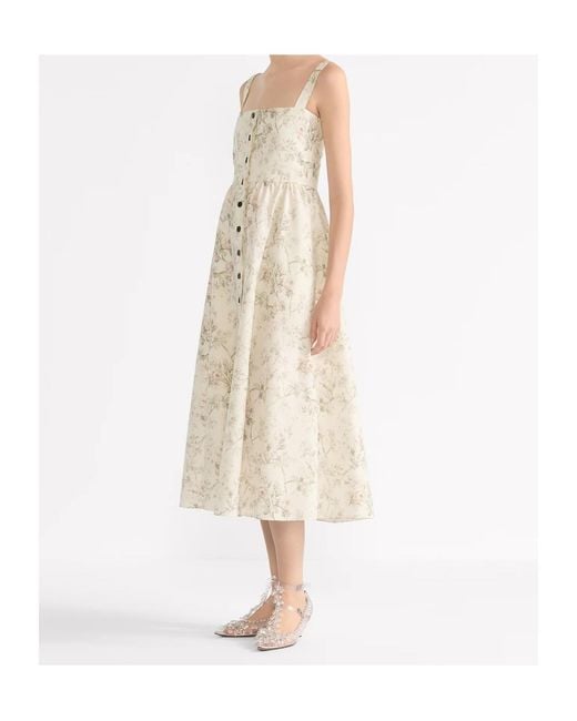 Dior White Mid-Length Flared Dress