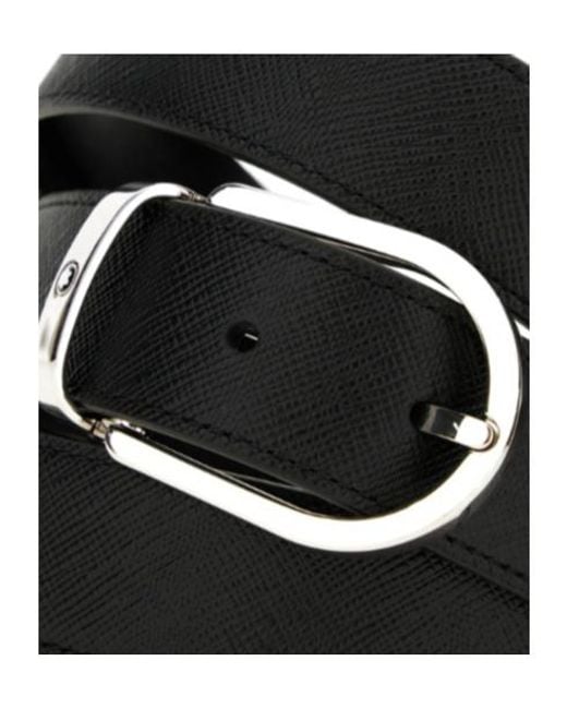 Montblanc White Horseshoe Buckle Double-Sided Leather Belt for men