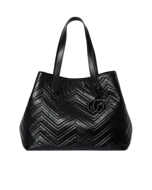 Gucci Black Gg Marmont Large Tote Bag
