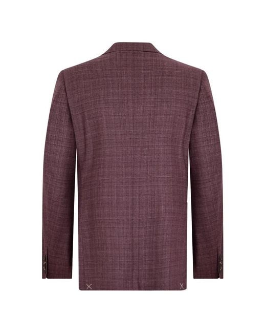 Canali Purple Long-Sleeve Blazer for men