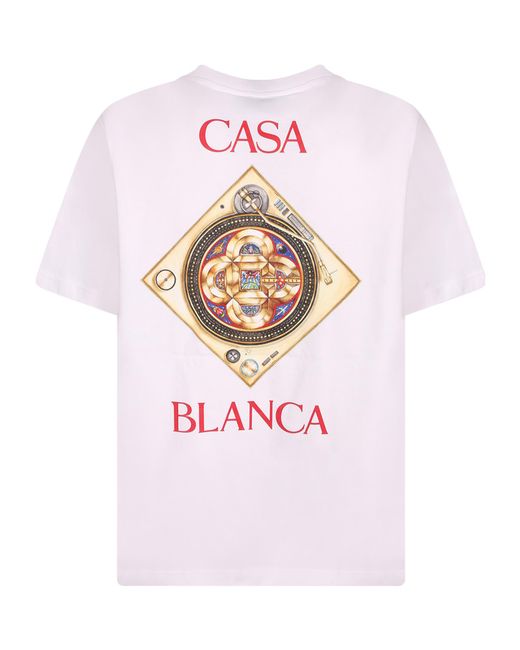 Casablanca Pink Crew Neck T-Shirt for men