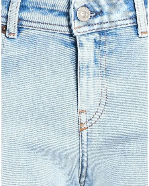 DIESEL Blue Solid Color Straight-Leg Trousers