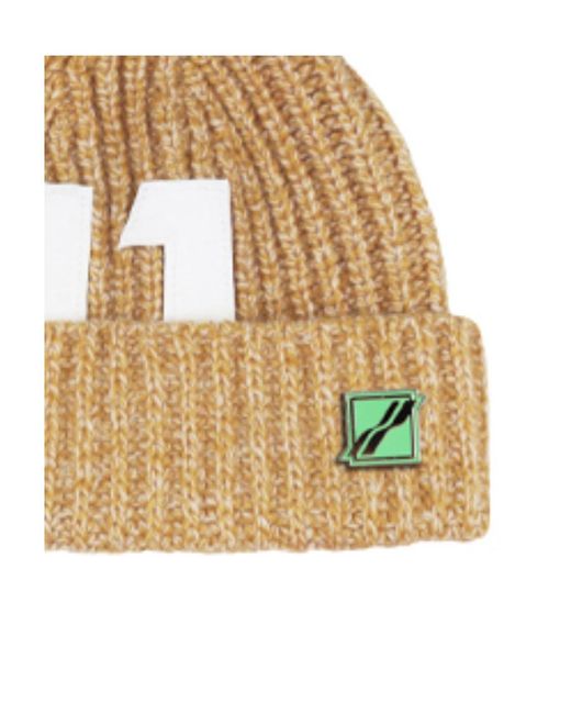 we11done Natural Round Knitted Hat for men