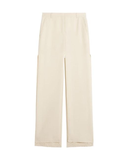 Lanvin White High Waist Slit Maxi Skirt