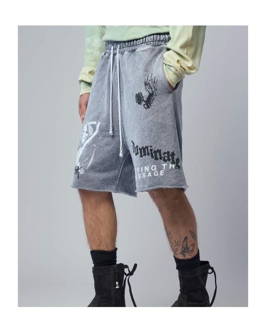 Paly Hollywood Blue Drawstring Athletic Shorts for men