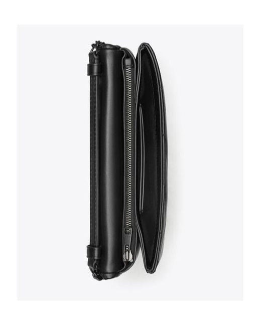 Tory Burch Black Kira Chevron Chain Wallet