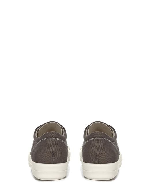 Rick Owens Gray Lace-Up Low-Top Casual Shoes for men