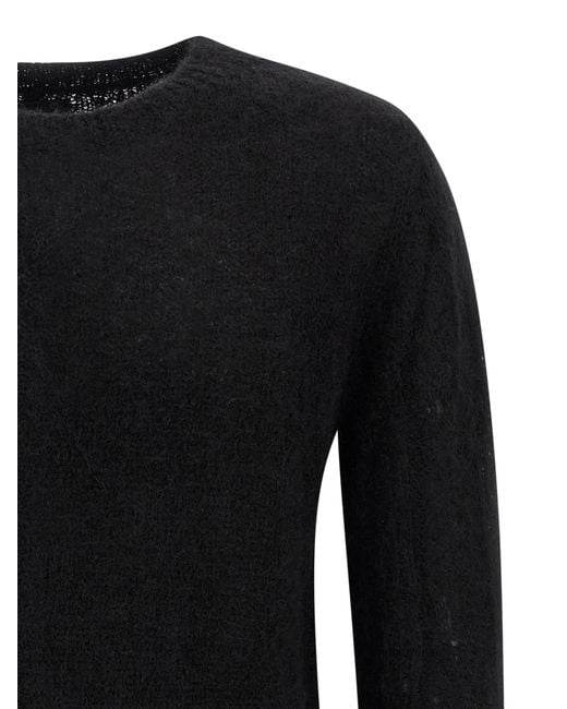 Thom Krom Black Crew-Neck Long-Sleeve Sweater for men