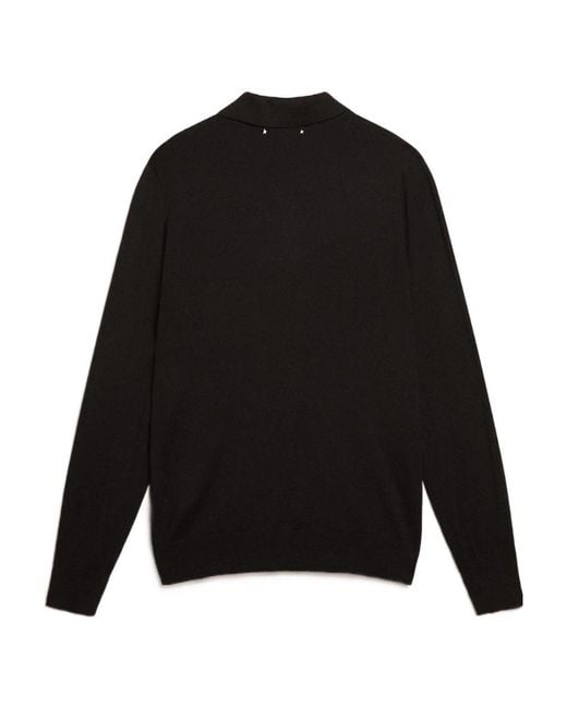 Golden Goose Deluxe Brand Black Logo Patch Polo Shirt for men