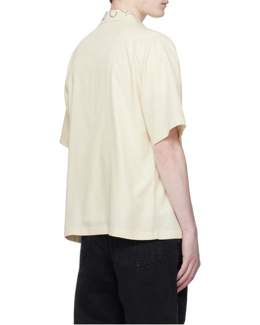 Amiri White Stud Camp Shirt for men