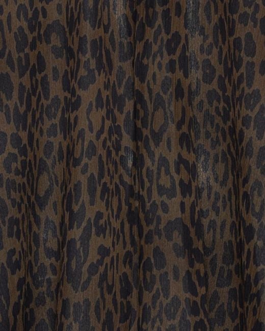 ROTATE BIRGER CHRISTENSEN Black Halterneck Bow Top Leopard