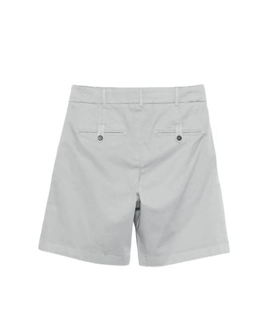 Eleventy Gray Front-Pockets Chino Shorts for men