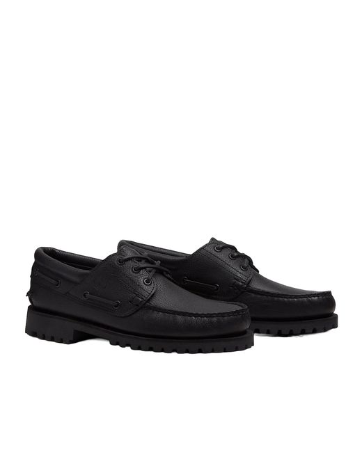 Timberland Black Round-Toe Loafers for men