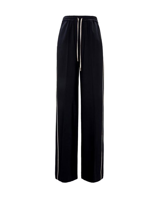 Dorothee Schumacher Blue Casual Attraction Side-Stripe Track Pants