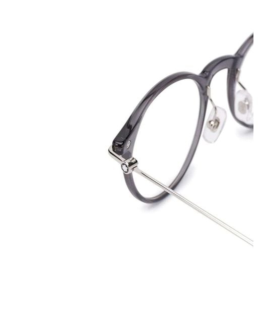 Montblanc White Eyewear Round Full-Rim Glasses And Frames for men