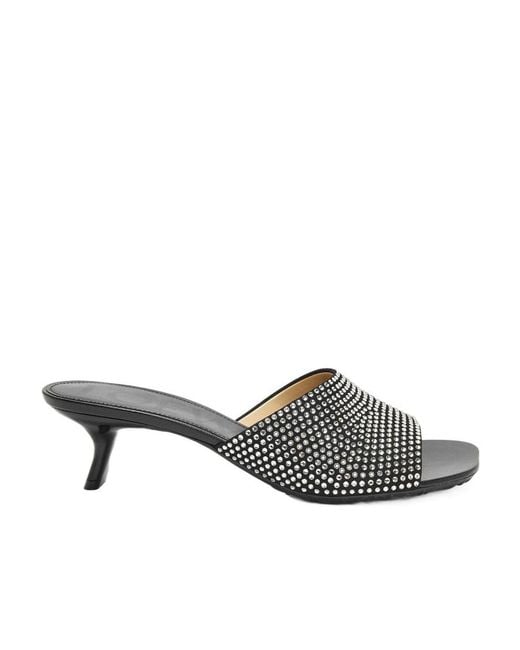 Loewe Gray Petal Kitten Heel Slide