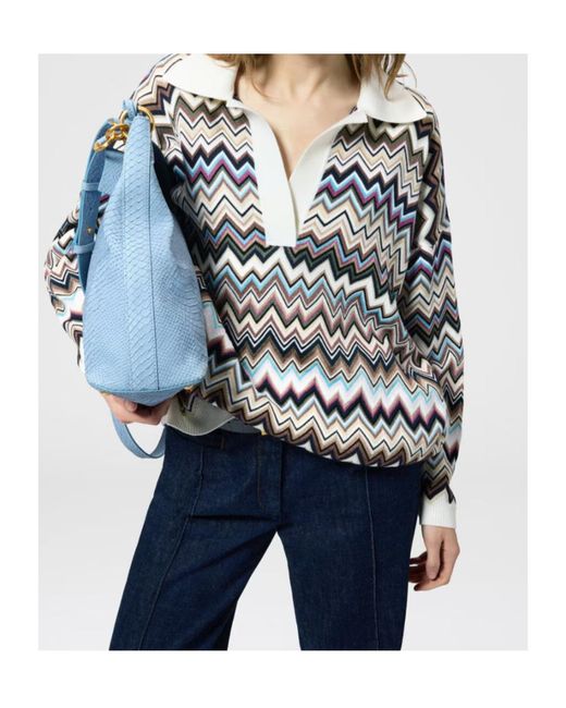 Missoni White Zigzag-Knit Sweater