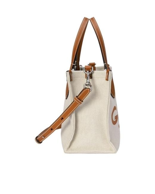 Gucci Natural Logo Printed Mini Tote Bag