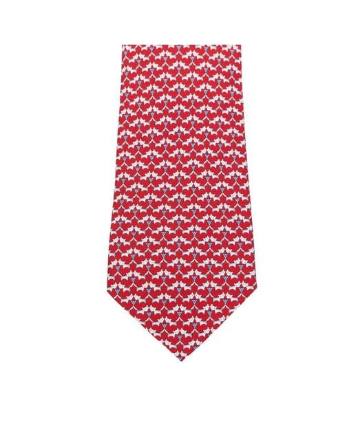 Ferragamo Pink Pointed Tie for men