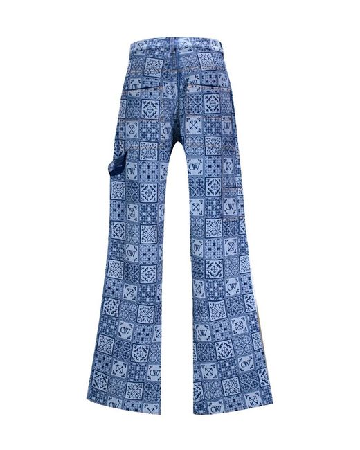 Off-White c/o Virgil Abloh Blue Belt-Loop Jeans for men