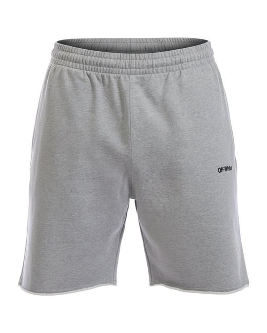 Off-White c/o Virgil Abloh Gray Elastic Waist Versatile Shorts for men