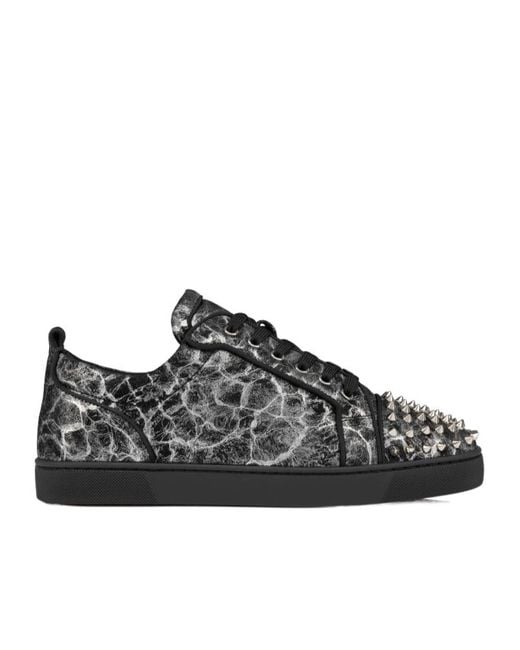 Christian Louboutin Black Louis Junior Spikes Orlato Sneakers for men