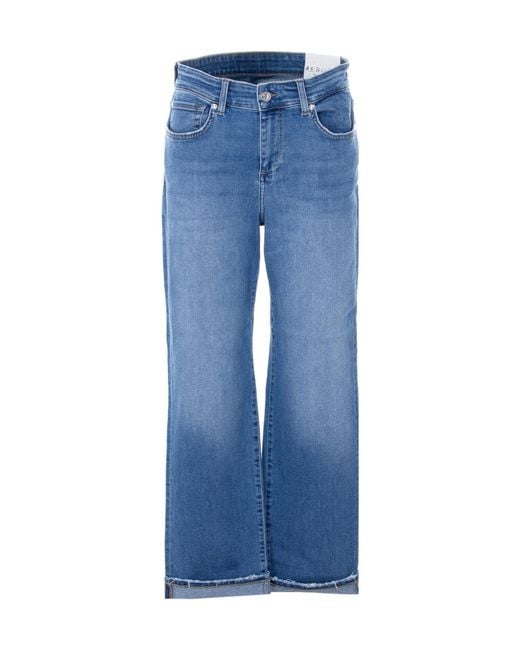Liu Jo Blue Logo Embellished Trousers