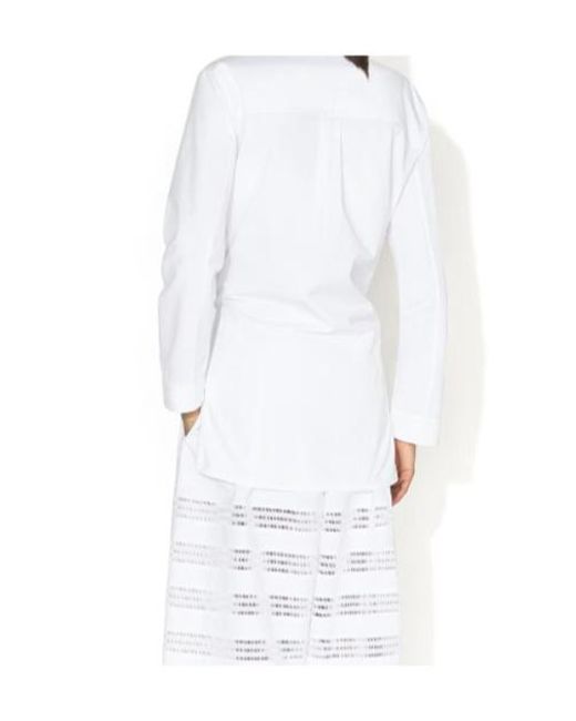 Alaïa White Alaïa Layered Poplin Shirt