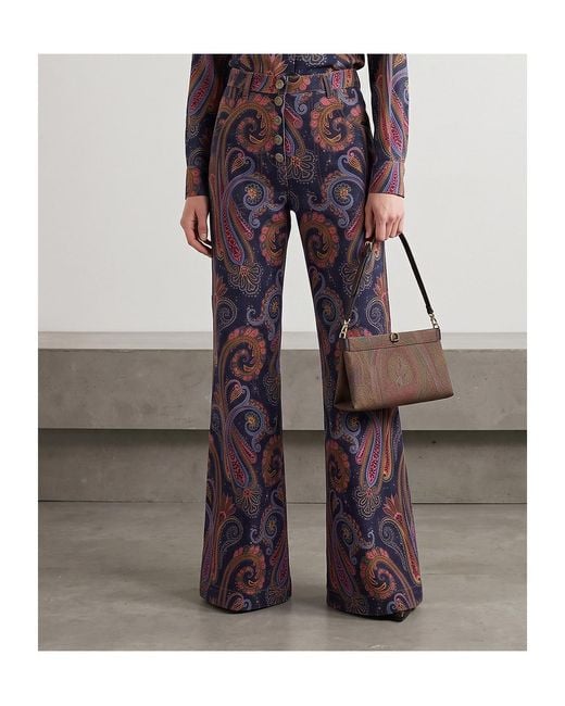 Etro Purple Flared Jeans