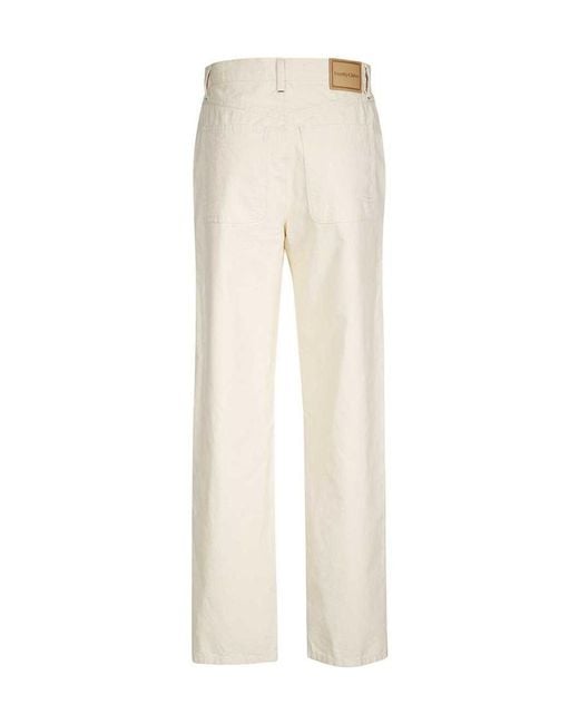 See By Chloé White See By Chloé Logo Patch Tapered Jeans