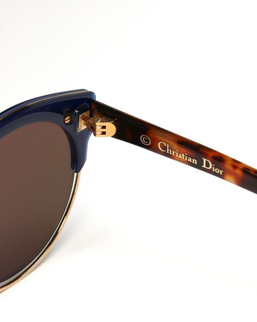 Dior White Round Sunglasses