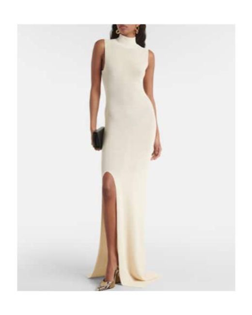 AYA MUSE White High-Necked Dress
