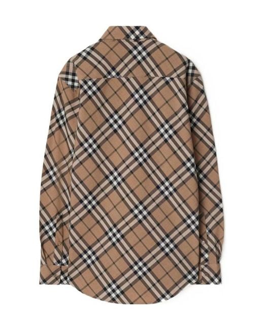 Burberry Gray Check Shirt