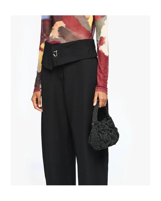 J.W. Anderson Black Jw Anderson Small Cable Knitted Top Handle Bag