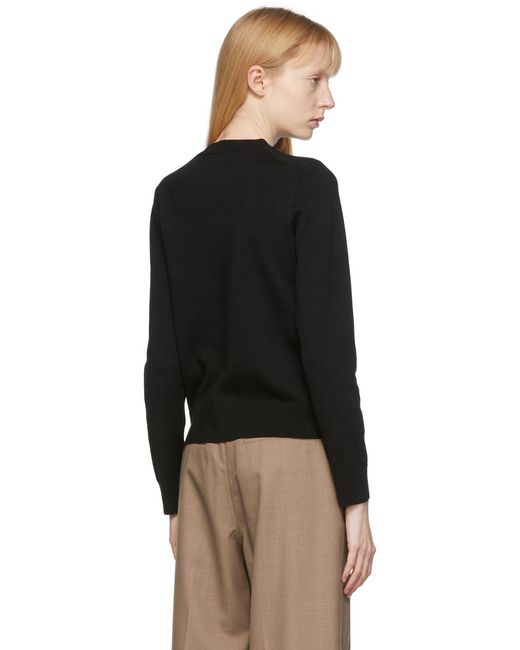 Burberry Black Intarsia-Knit Logo Square Jumper