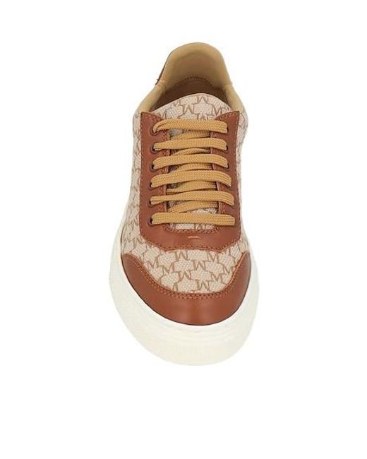 Max Mara Brown Logo-Print Trainers