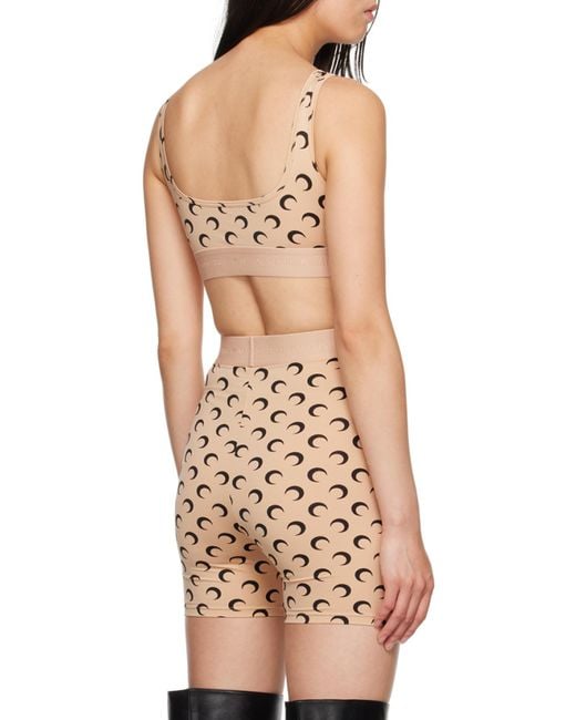 MARINE SERRE Natural Moon Jersey Sport Bra