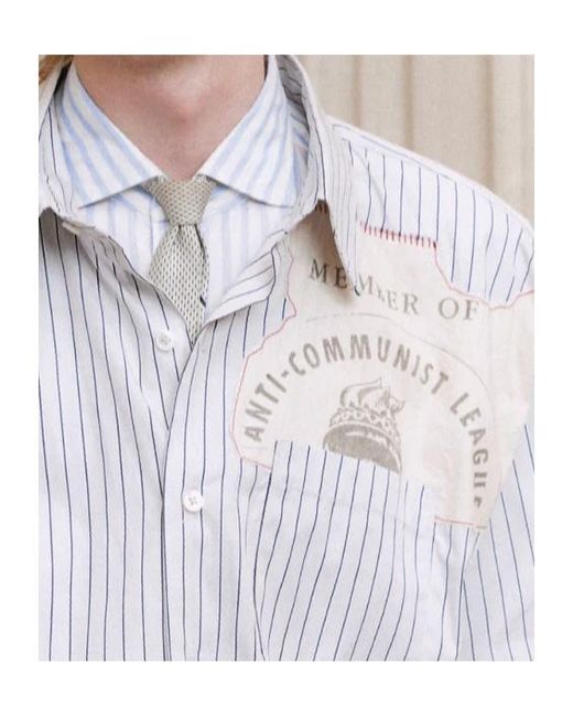 Enfants Riches Deprimes Gray Anti-Communist League Short Sleeve Shirt for men