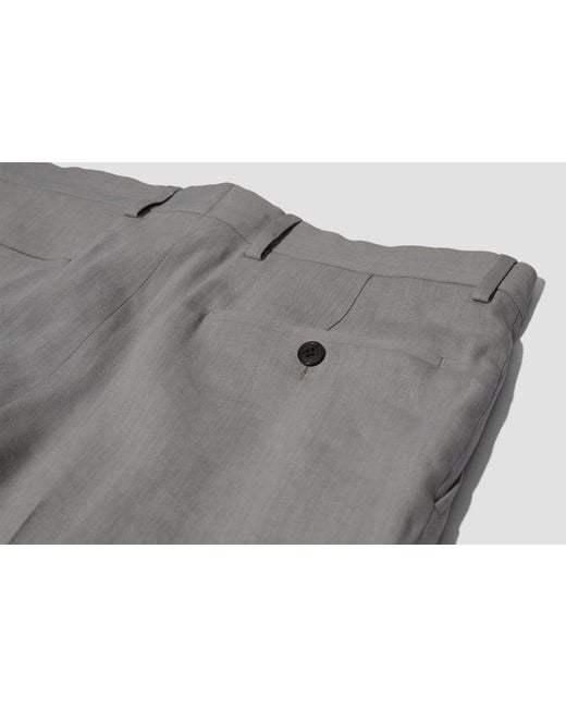 Dries Van Noten Gray Waistband Pleated Pants for men